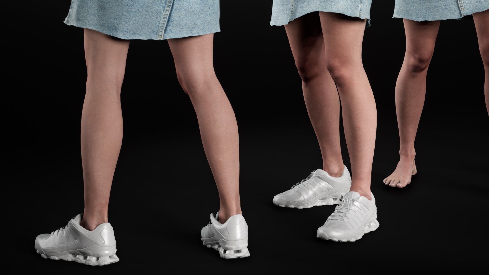 Mens and Womens Summer Outfits  - Modular - Rigged 3D Model Collection_38