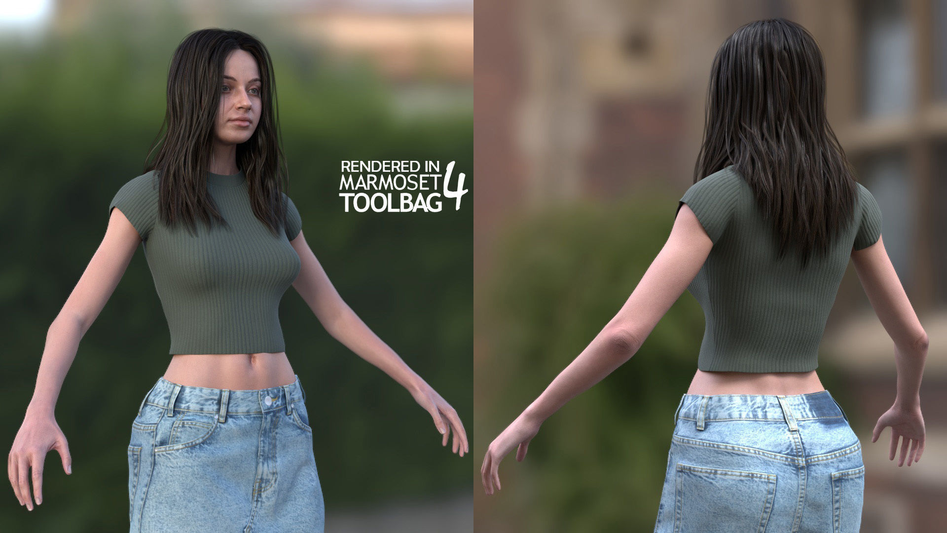 Mens and Womens Summer Outfits  - Modular - Rigged 3D Model Collection_7