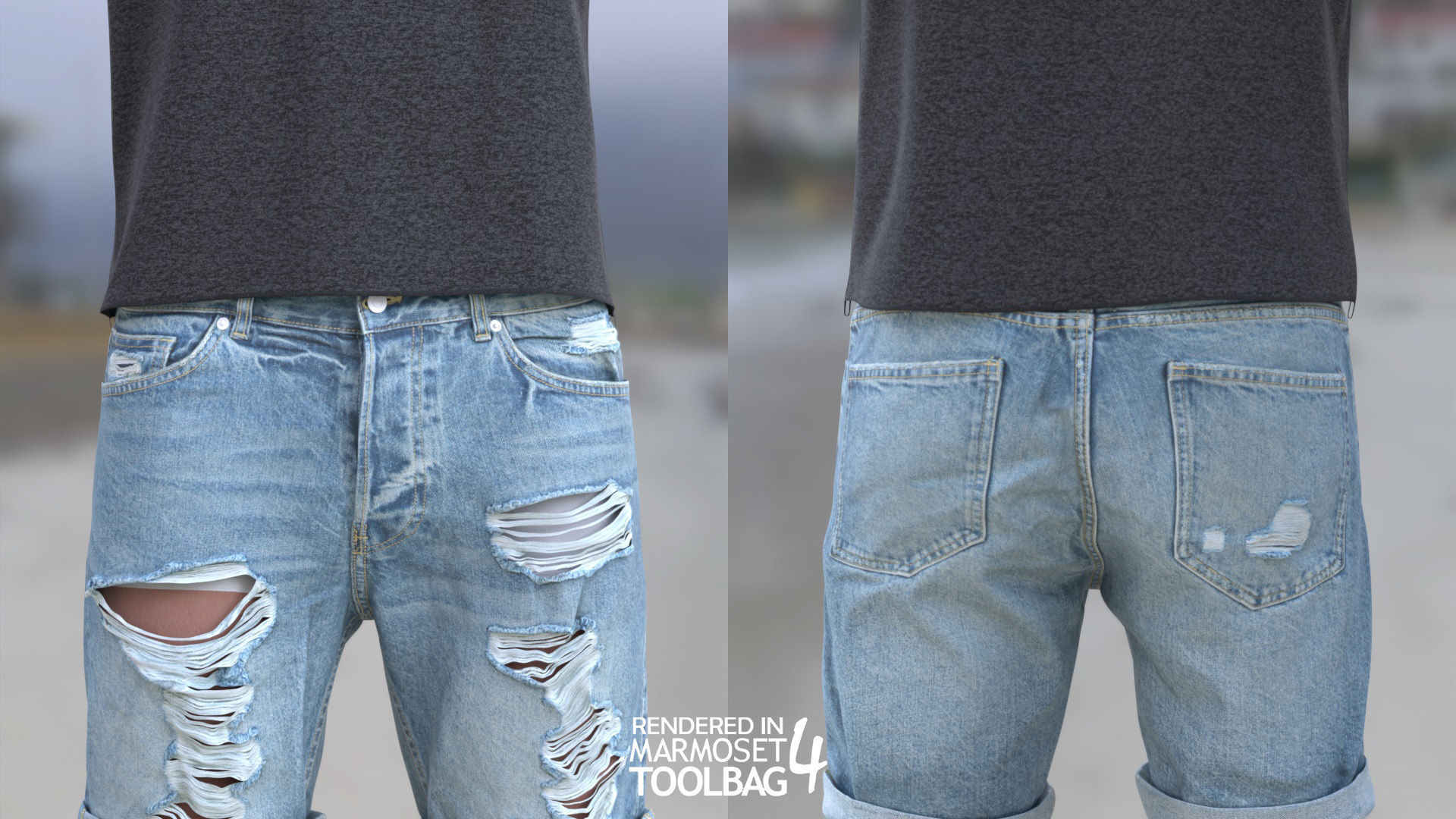 Mens and Womens Summer Outfits  - Modular - Rigged 3D Model Collection_18