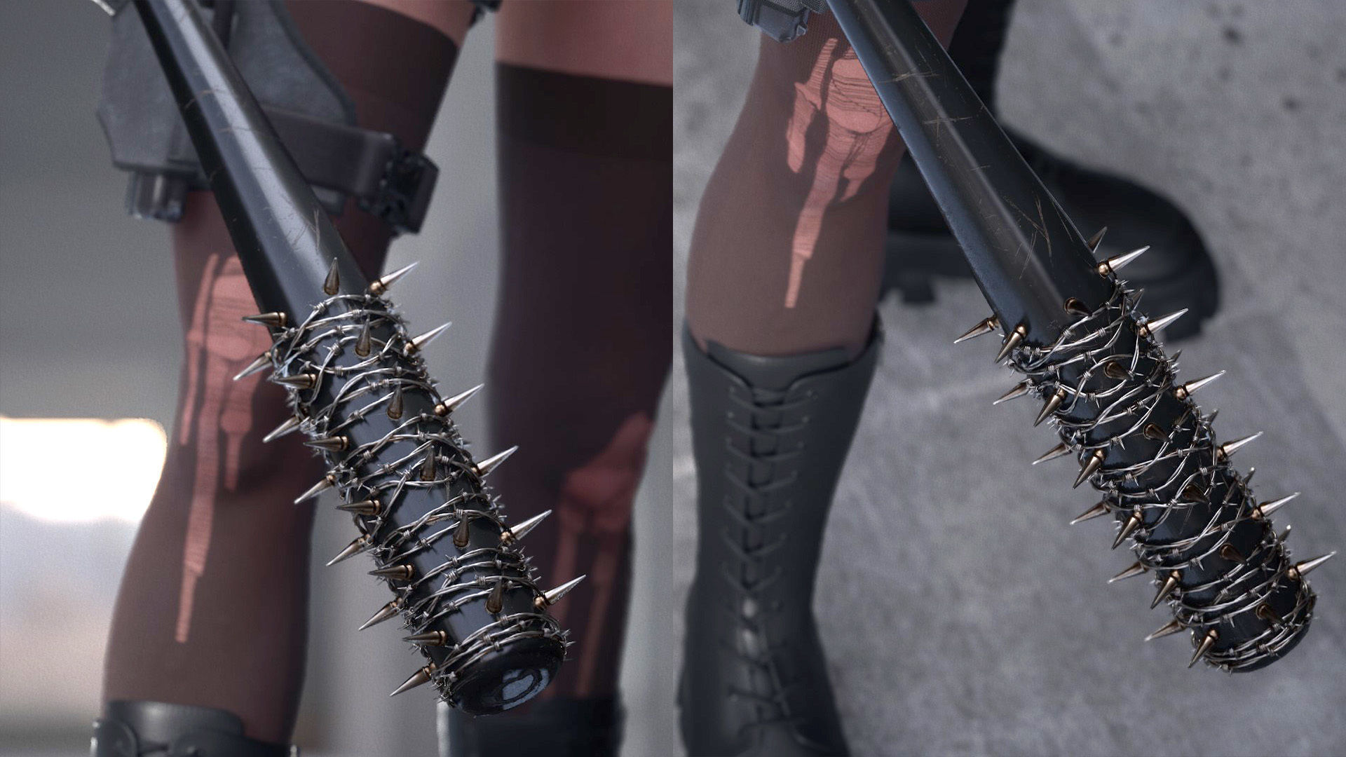 Mens and Womens Cyberpunk Outfits - Modular - Rigged 3D Model Collection_23