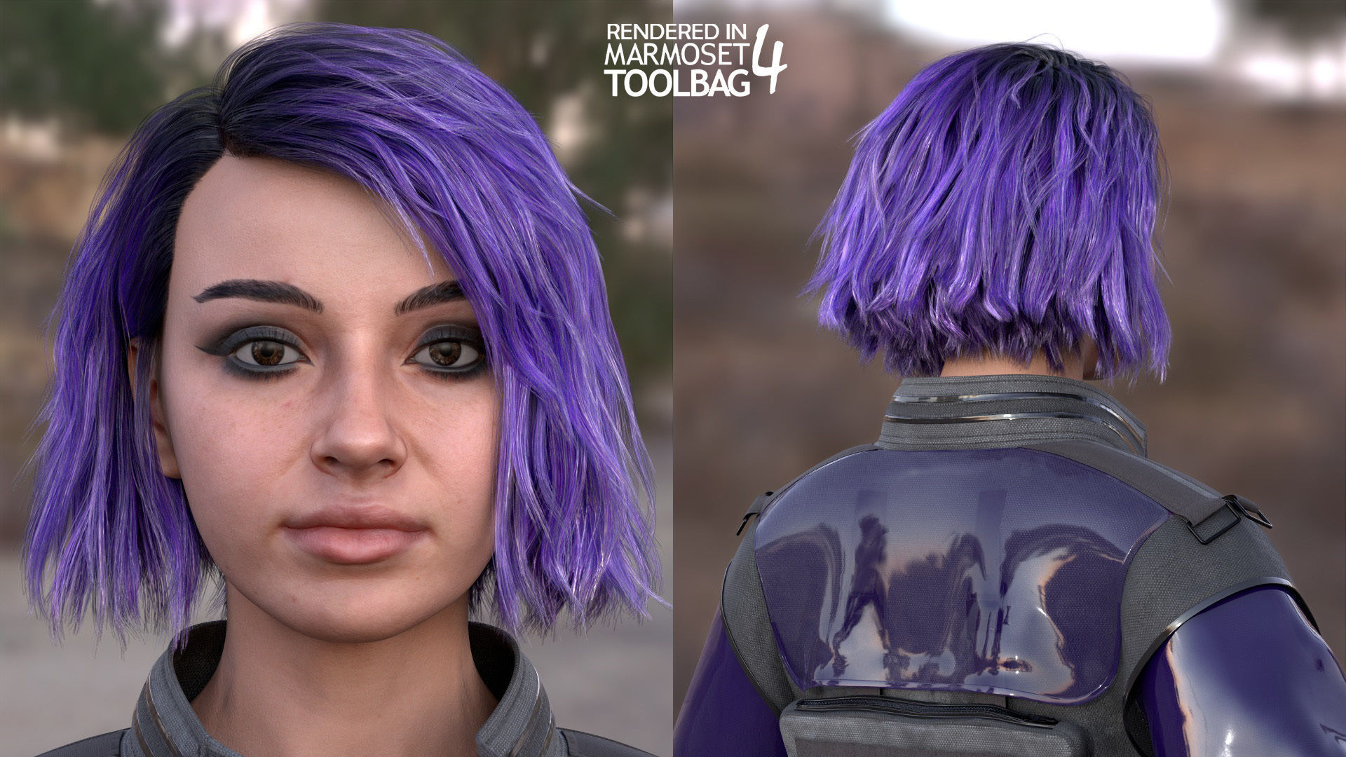 Mens and Womens Cyberpunk Outfits - Modular - Rigged 3D Model Collection_16