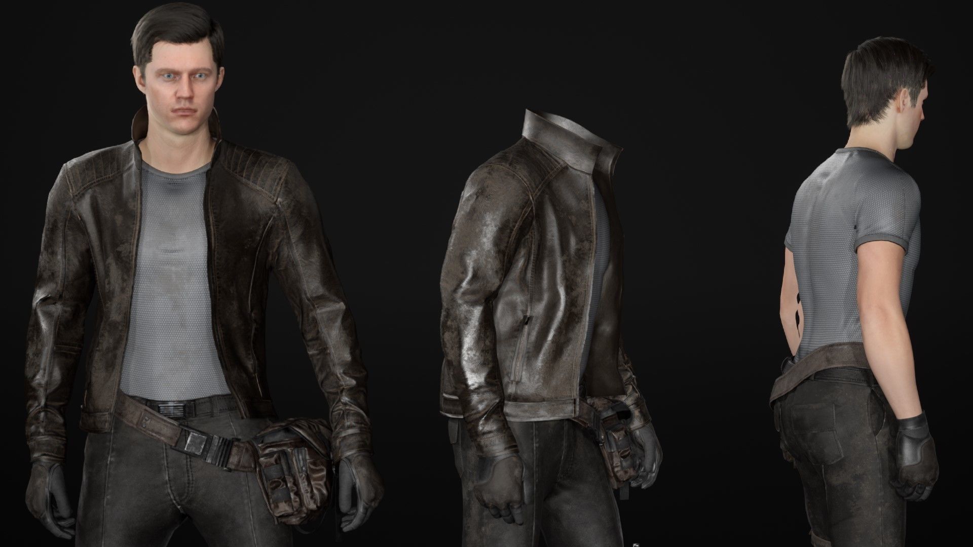 Mens and Womens Cyberpunk Outfits - Modular - Rigged 3D Model Collection_47