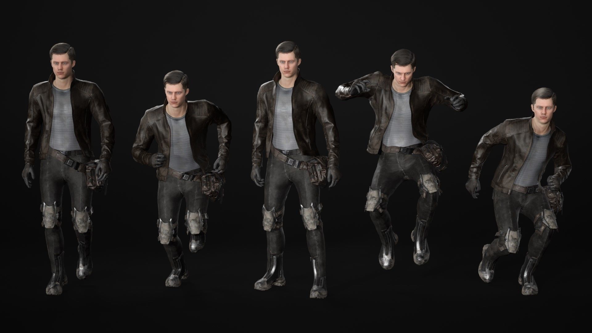 Mens and Womens Cyberpunk Outfits - Modular - Rigged 3D Model Collection_32