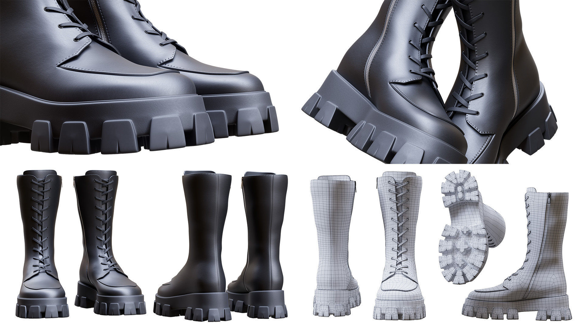 Mens and Womens Cyberpunk Outfits - Modular - Rigged 3D Model Collection_51