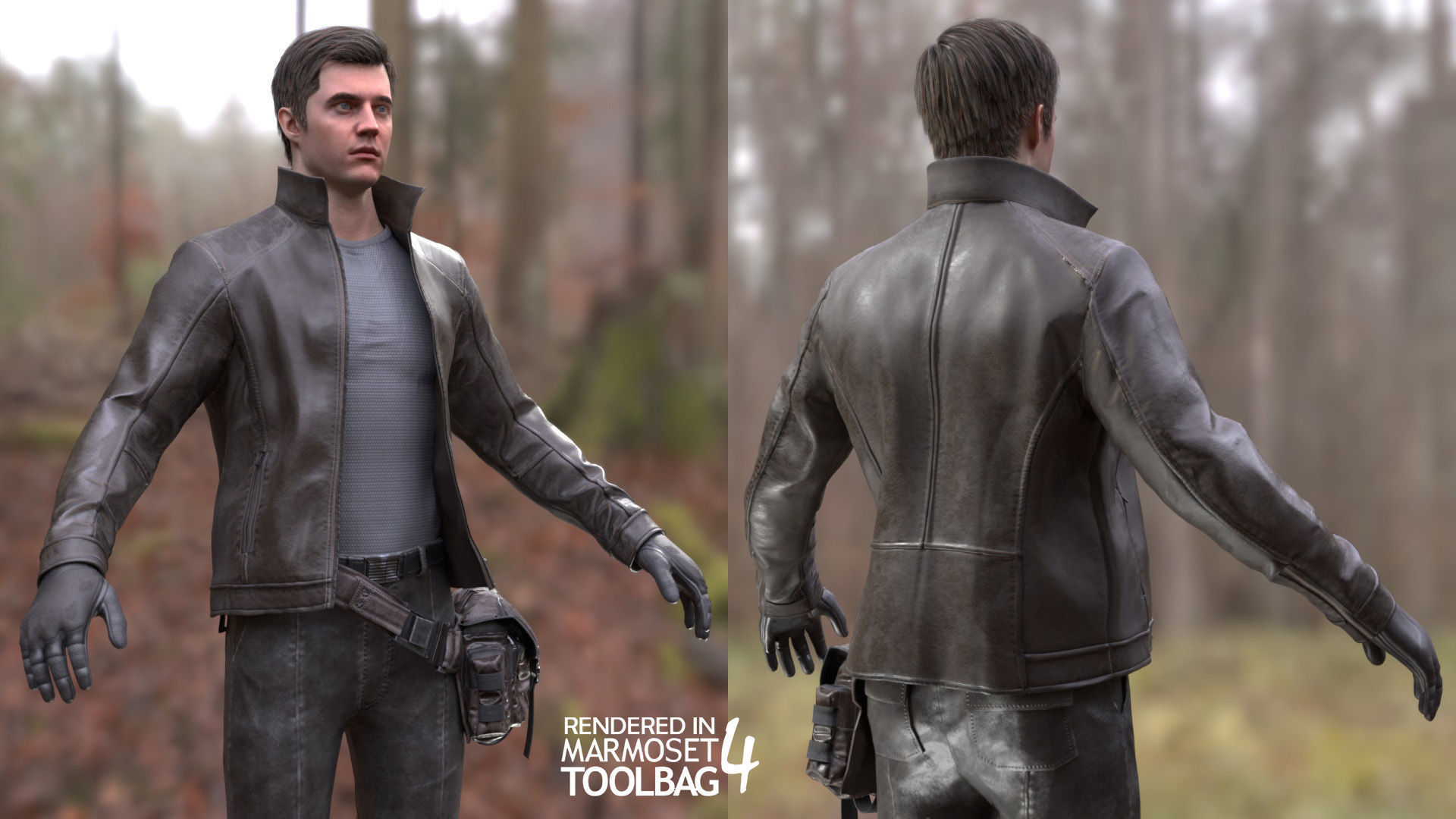 Mens and Womens Cyberpunk Outfits - Modular - Rigged 3D Model Collection_11