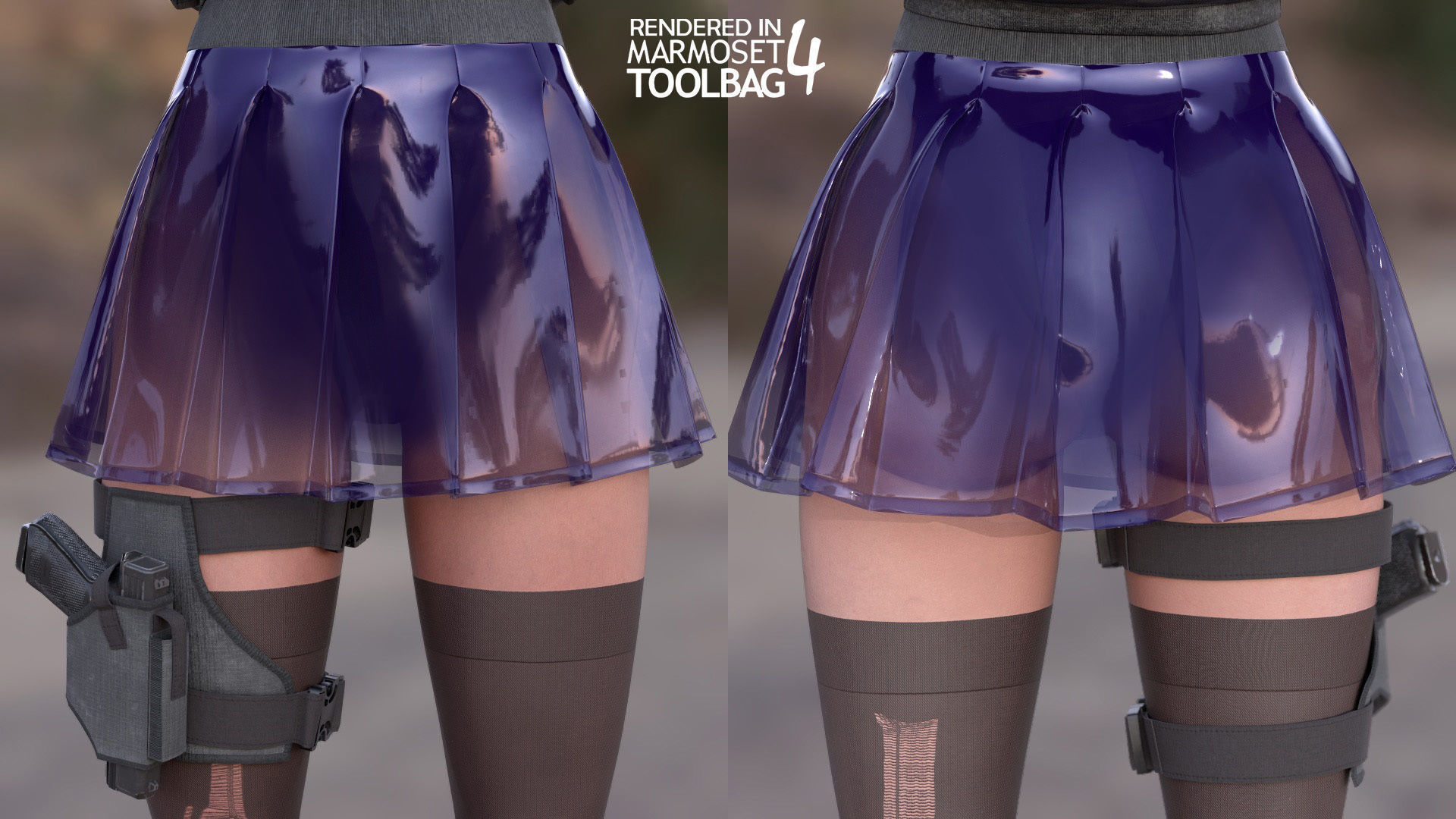 Mens and Womens Cyberpunk Outfits - Modular - Rigged 3D Model Collection_18