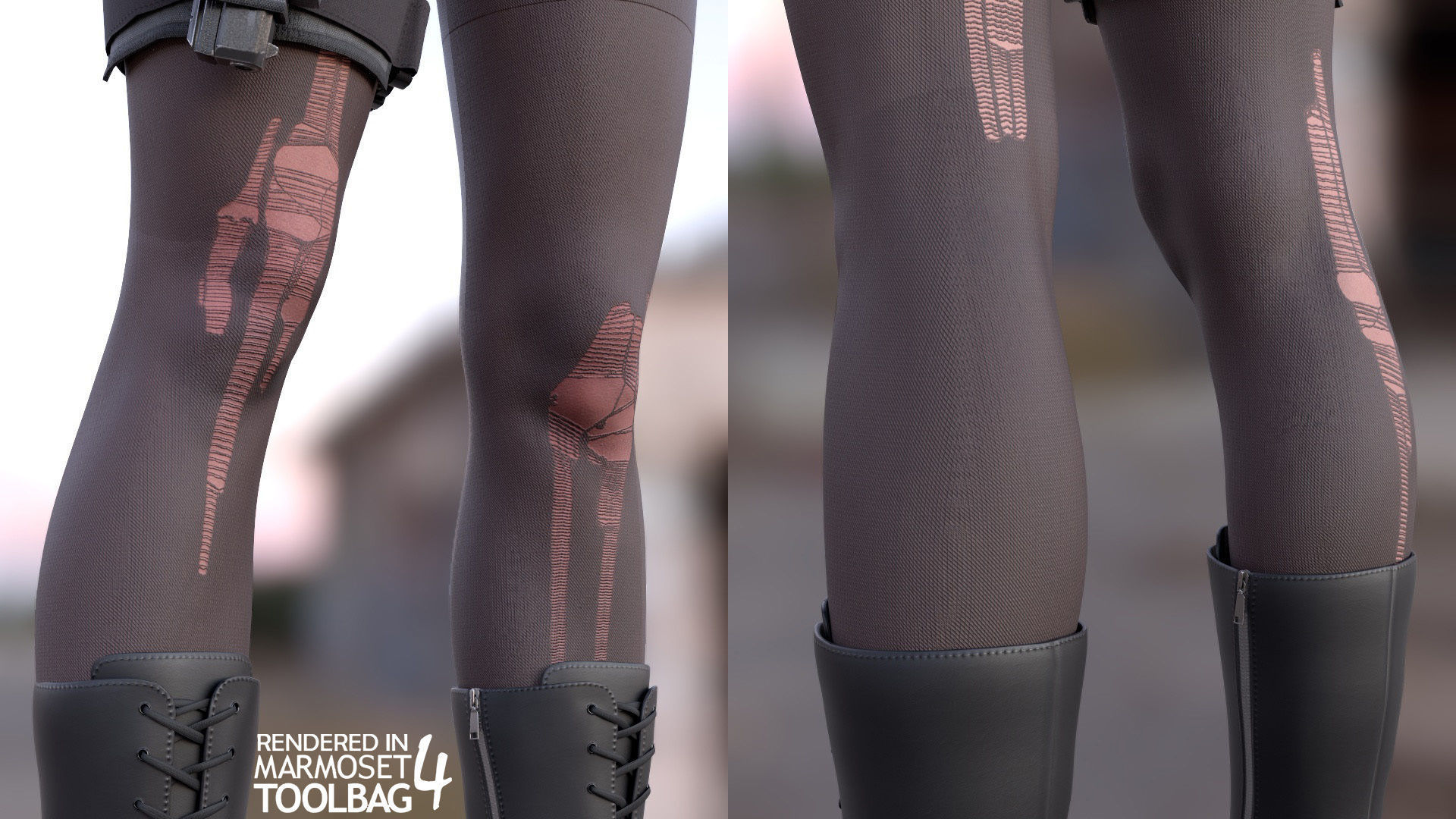 Mens and Womens Cyberpunk Outfits - Modular - Rigged 3D Model Collection_21