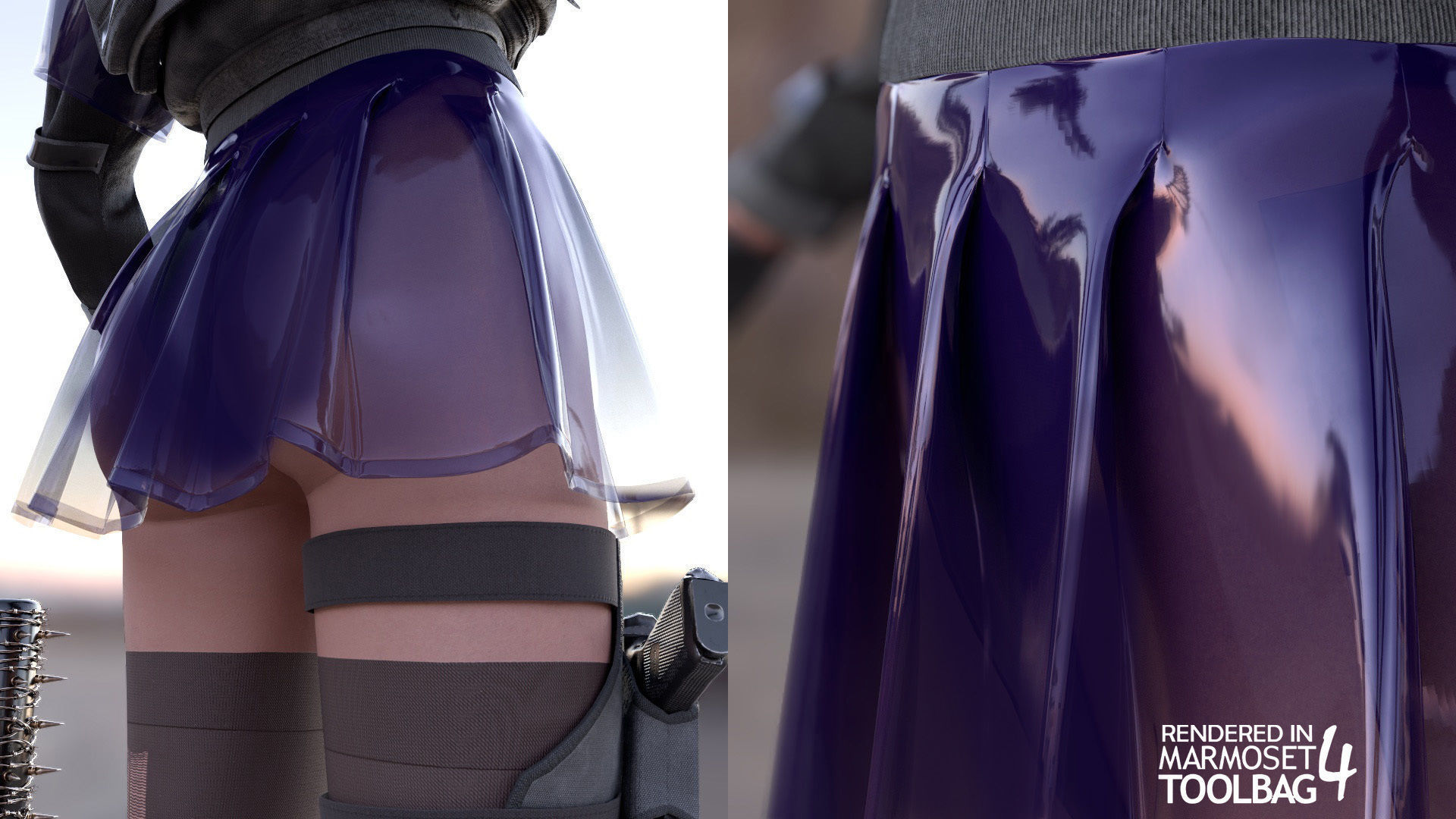 Mens and Womens Cyberpunk Outfits - Modular - Rigged 3D Model Collection_22