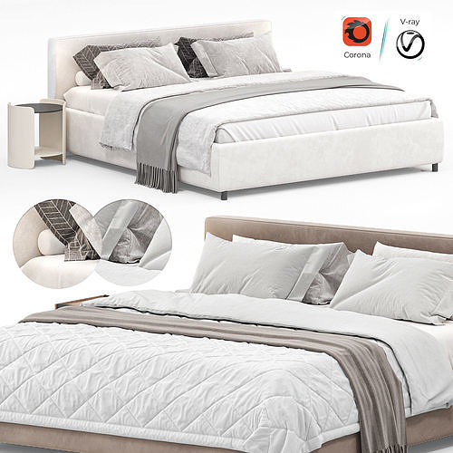 Luiza Bed Grand by Askona 3D model