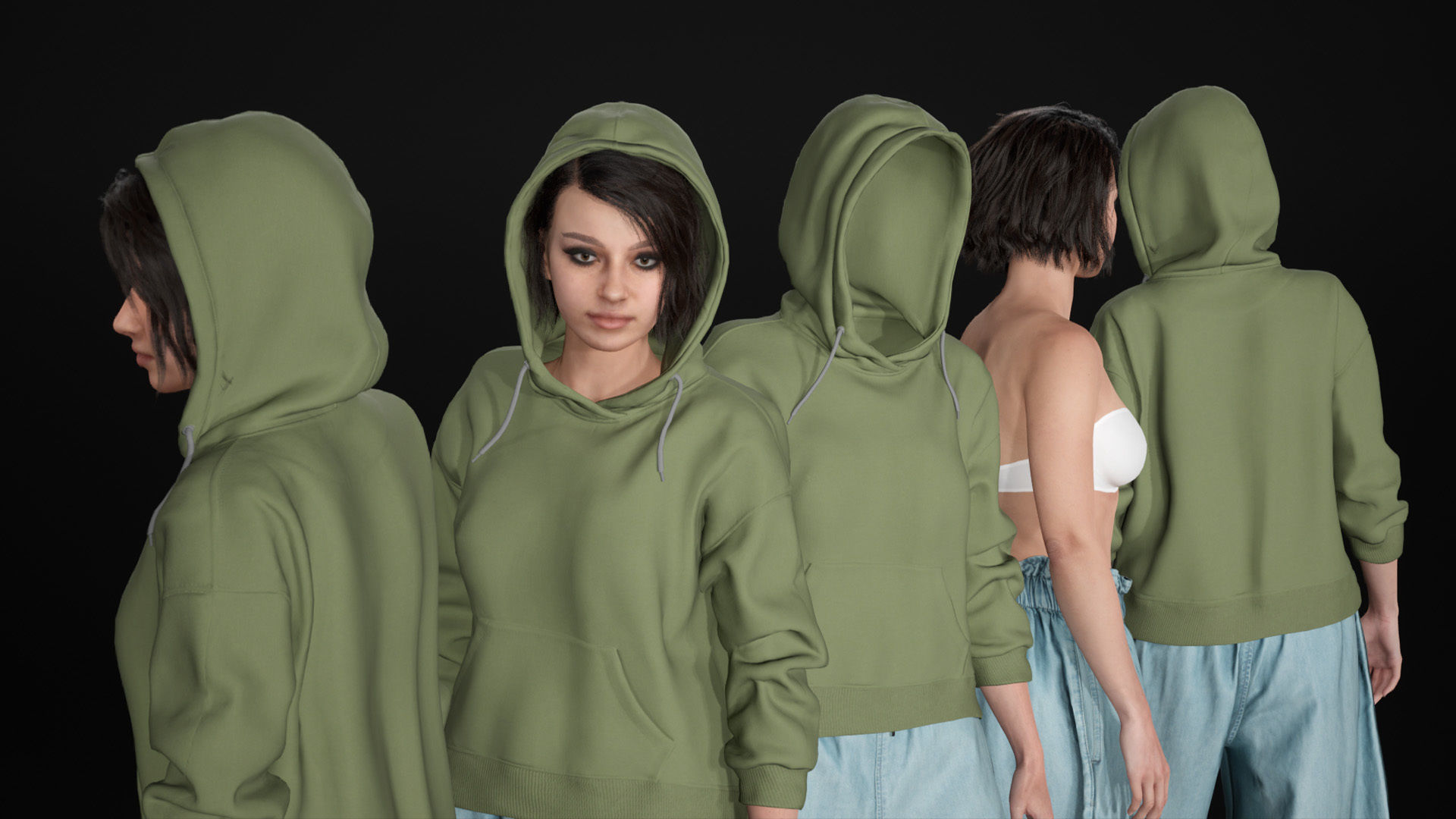 Mens and Womens Autumn Outfits - Modular - Rigged 3D Model Collection_33