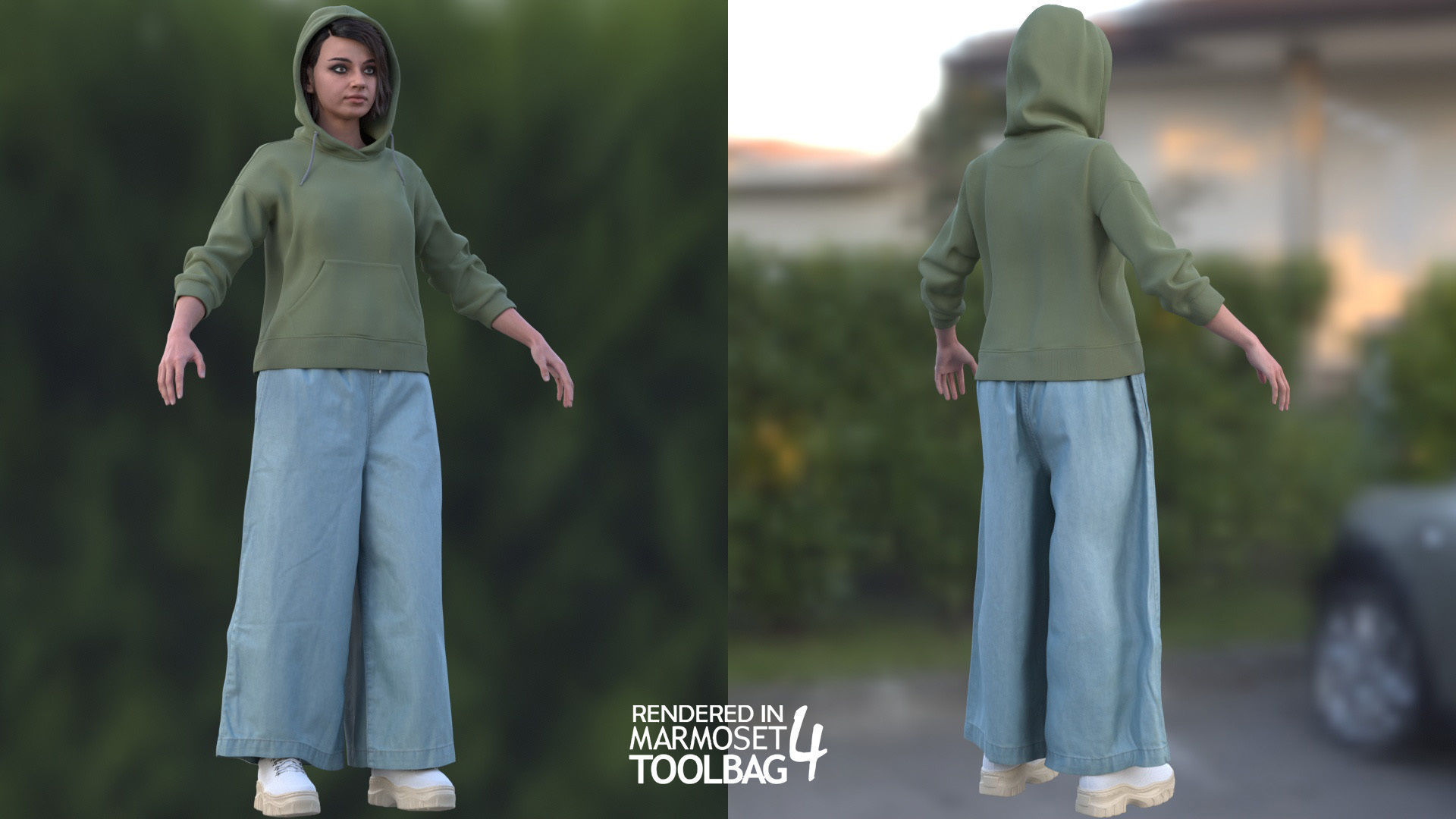 Mens and Womens Autumn Outfits - Modular - Rigged 3D Model Collection_11