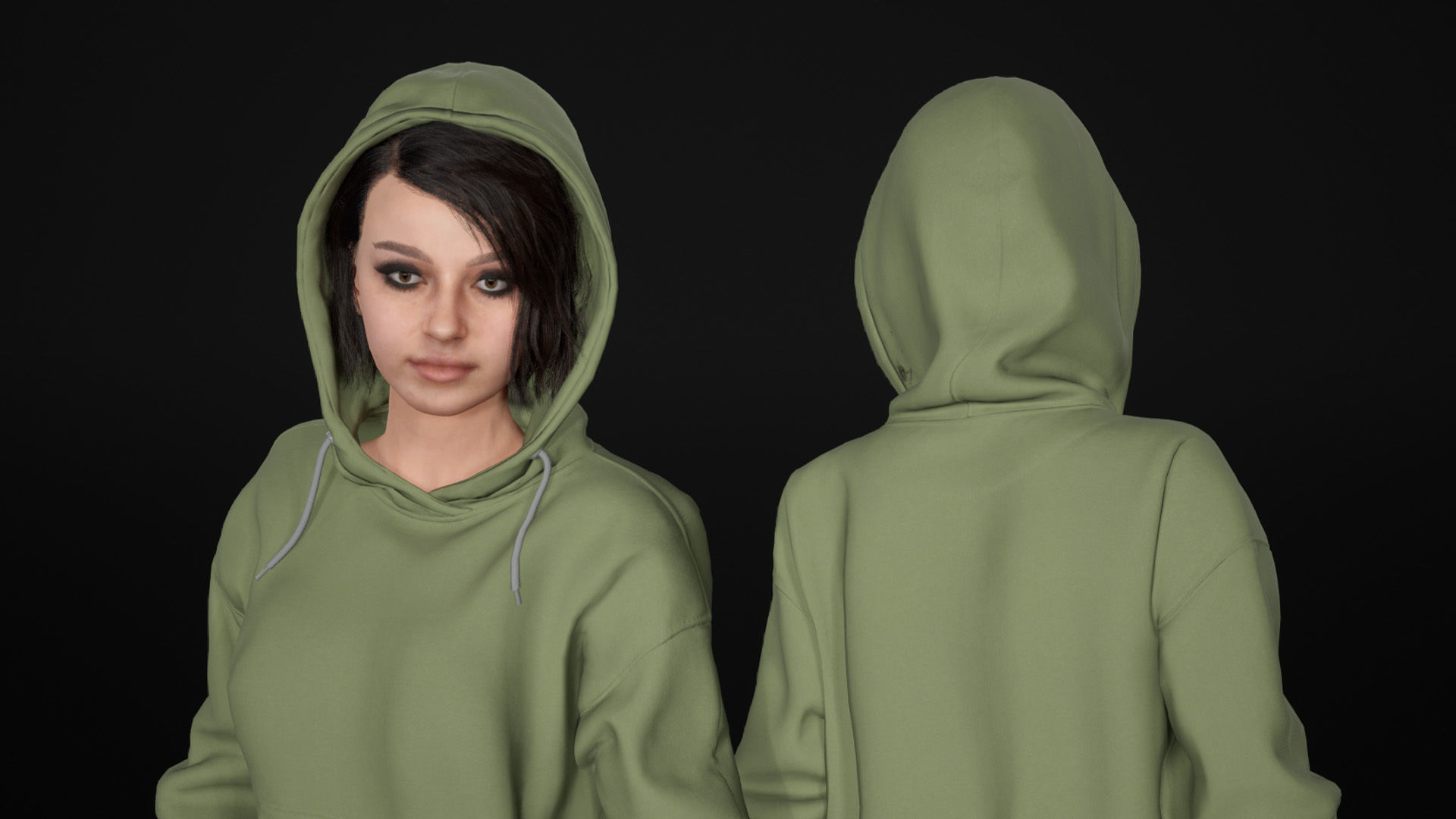 Mens and Womens Autumn Outfits - Modular - Rigged 3D Model Collection_38