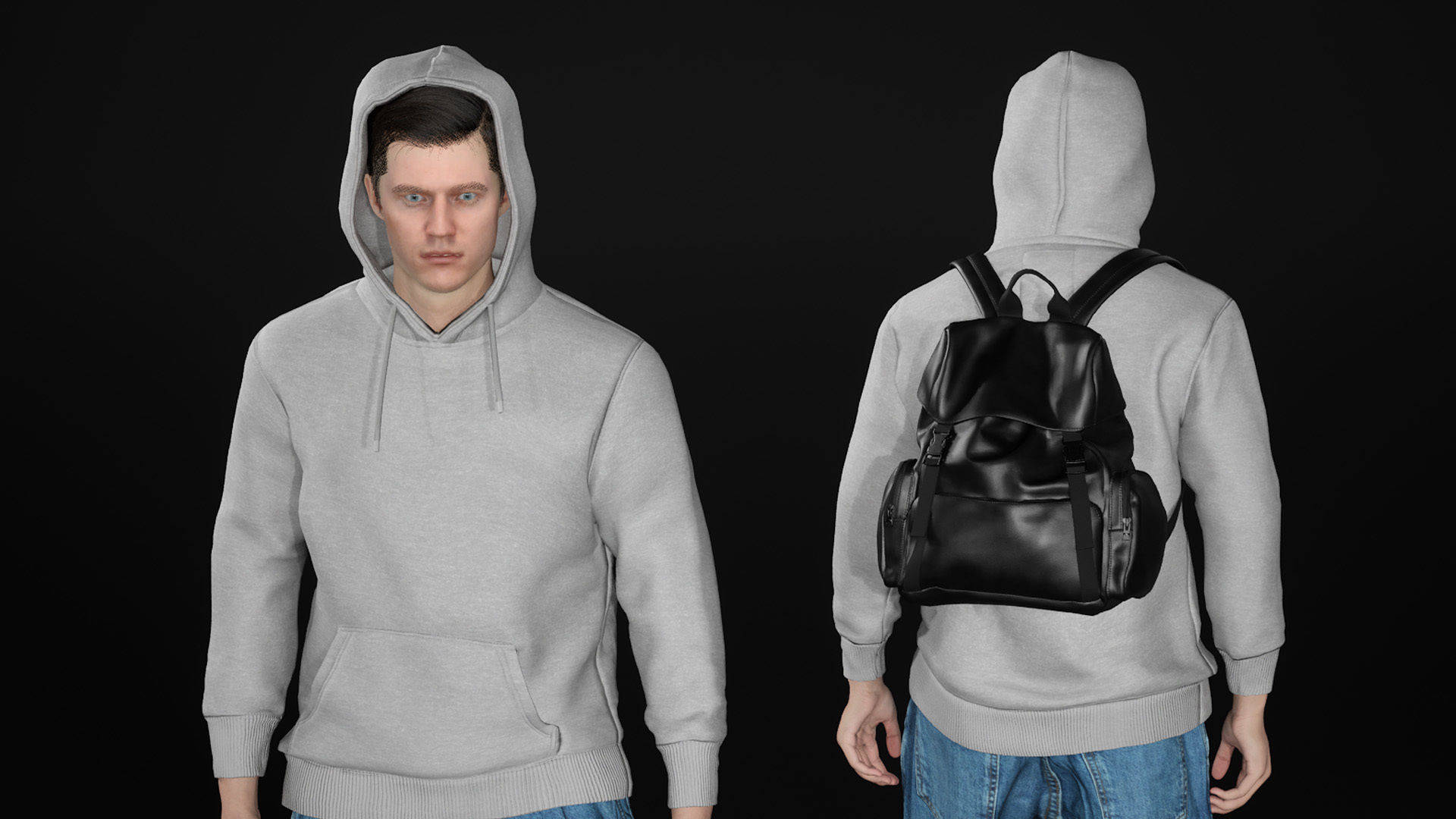 Mens and Womens Autumn Outfits - Modular - Rigged 3D Model Collection_41