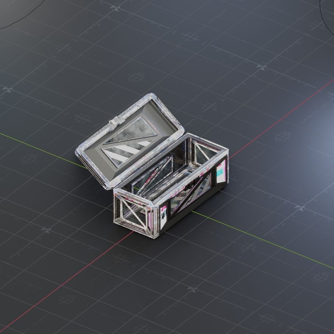 Sci-Fi Crate Box Sci Fi  Pack Bundle Kitbash  Low-poly 3D model_4
