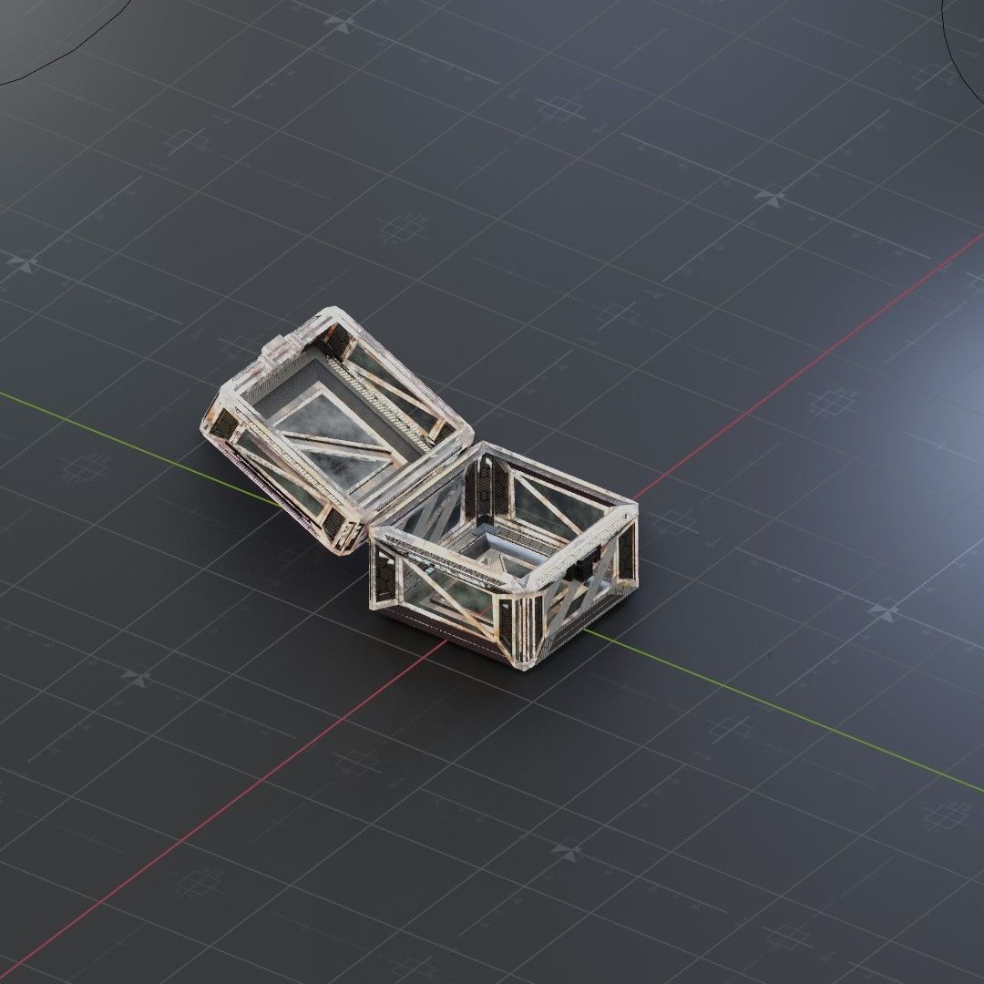 Sci-Fi Crate Box Sci Fi  Pack Bundle Kitbash  Low-poly 3D model_11