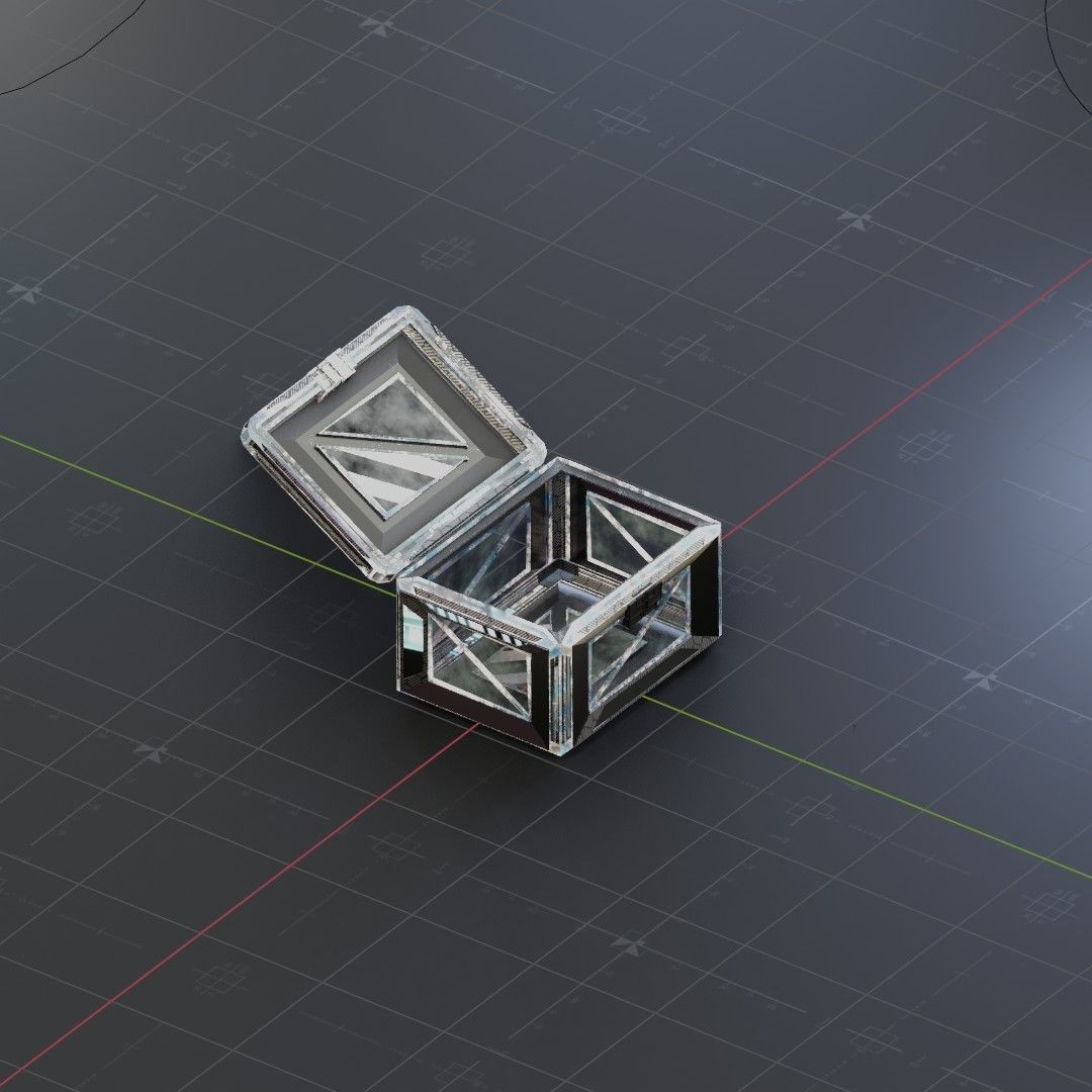 Sci-Fi Crate Box Sci Fi  Pack Bundle Kitbash  Low-poly 3D model_6