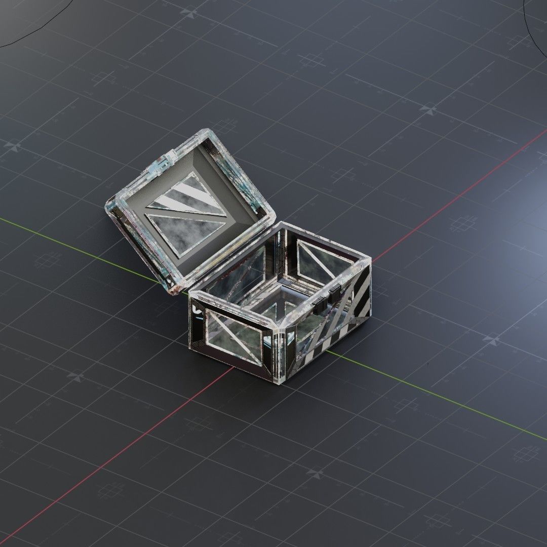 Sci-Fi Crate Box Sci Fi  Pack Bundle Kitbash  Low-poly 3D model_2
