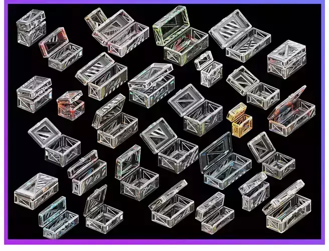 Sci-Fi Crate Box Sci Fi  Pack Bundle Kitbash  Low-poly 3D model