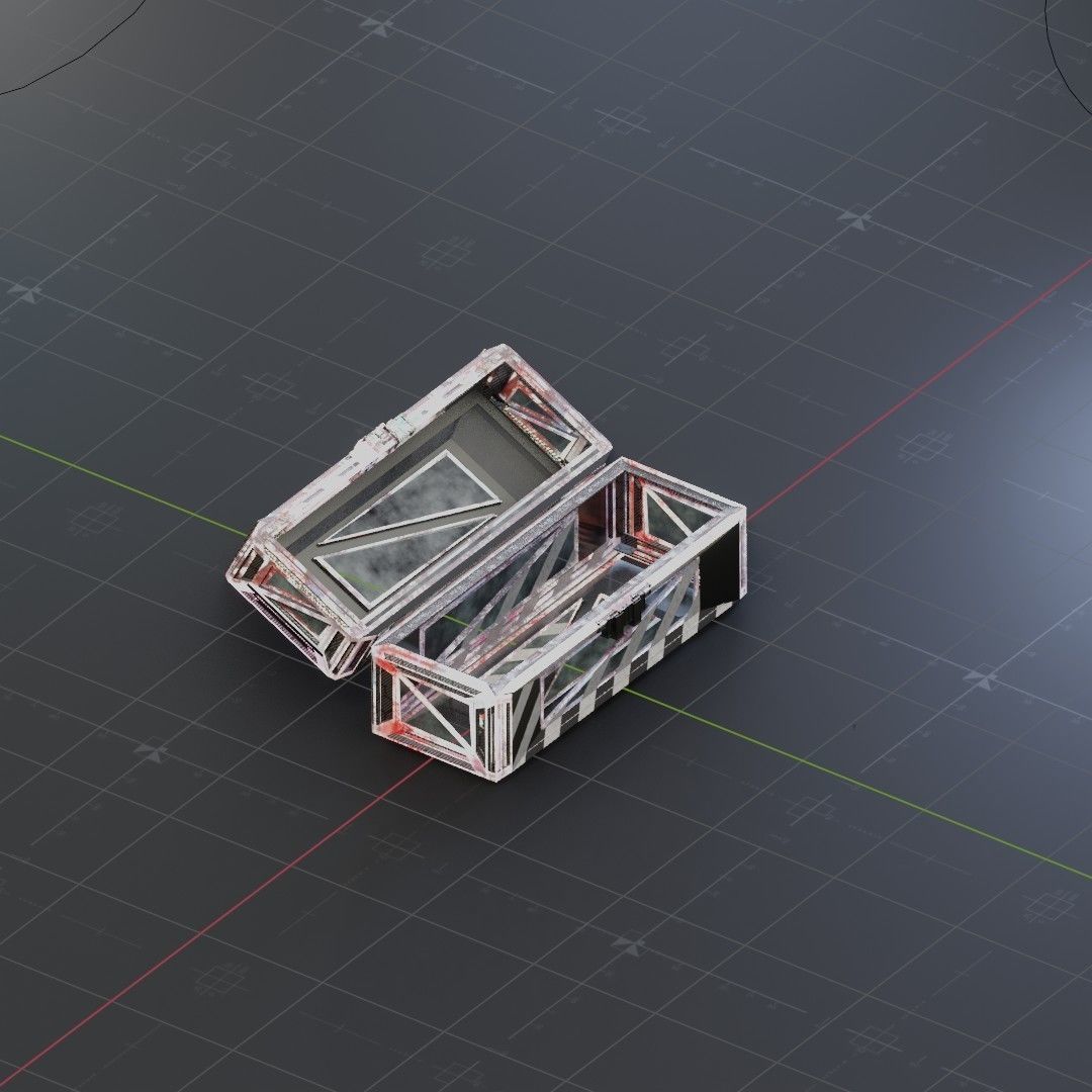 Sci-Fi Crate Box Sci Fi  Pack Bundle Kitbash  Low-poly 3D model_9
