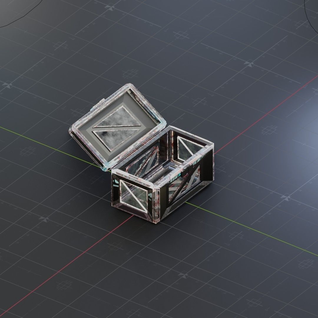 Sci-Fi Crate Box Sci Fi  Pack Bundle Kitbash  Low-poly 3D model_5