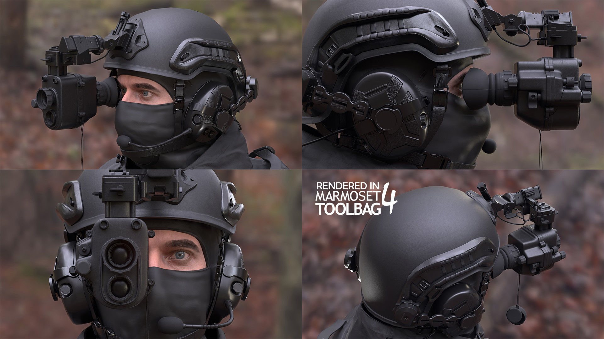 Mens Military Uniforms - Modular - Rigged 3D Model Collection_26