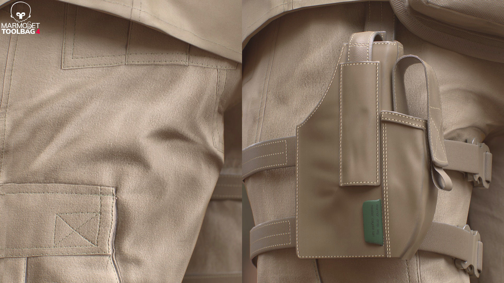 Mens Military Uniforms - Modular - Rigged 3D Model Collection_16