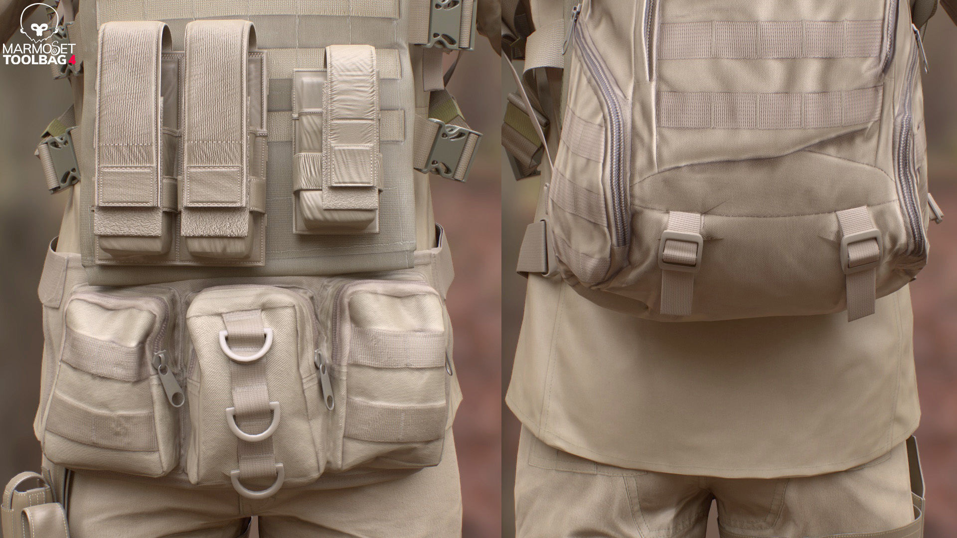 Mens Military Uniforms - Modular - Rigged 3D Model Collection_20