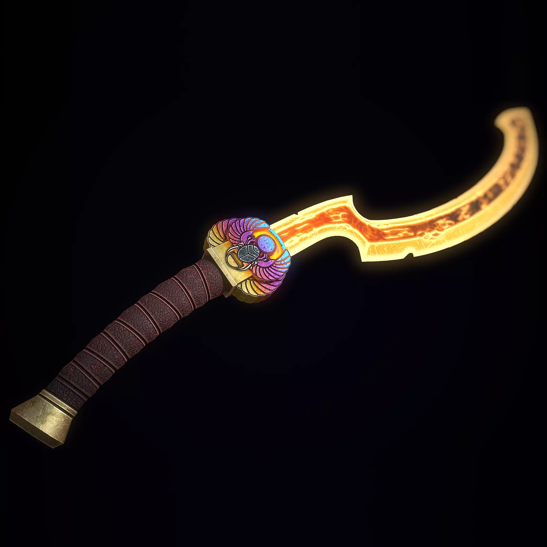 The Scarab Khopesh Low-poly 3D model