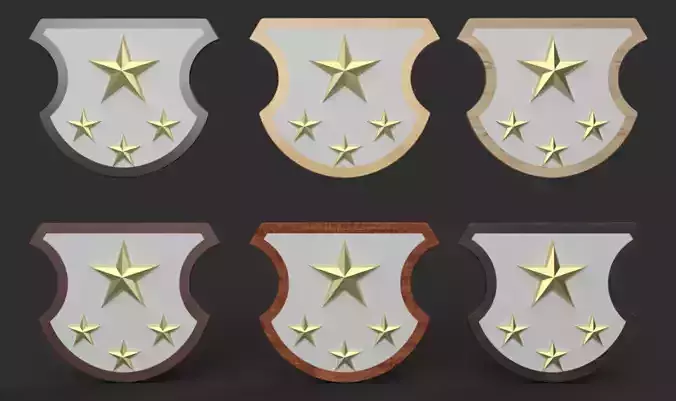 Police wall emblem 3D model