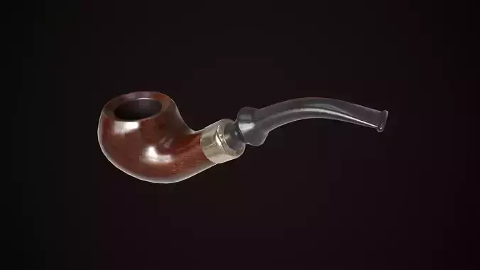 Smoking pipe Low-poly 3D model