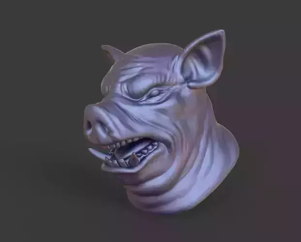 HEAD-Pig2 high poly sculpt 3D model