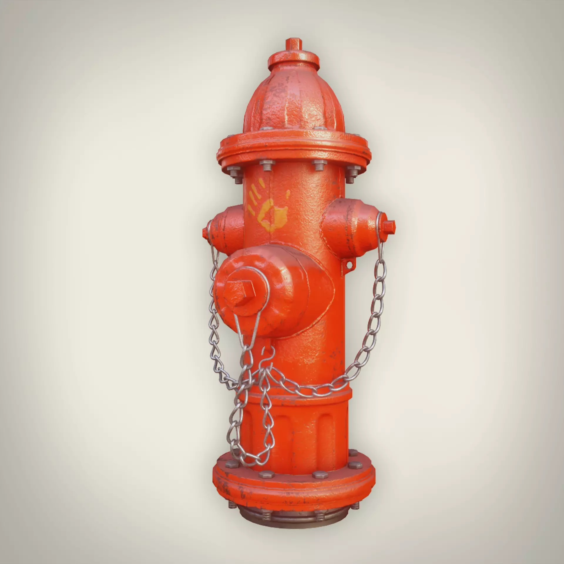 Hydrant Low-poly 3D model_0