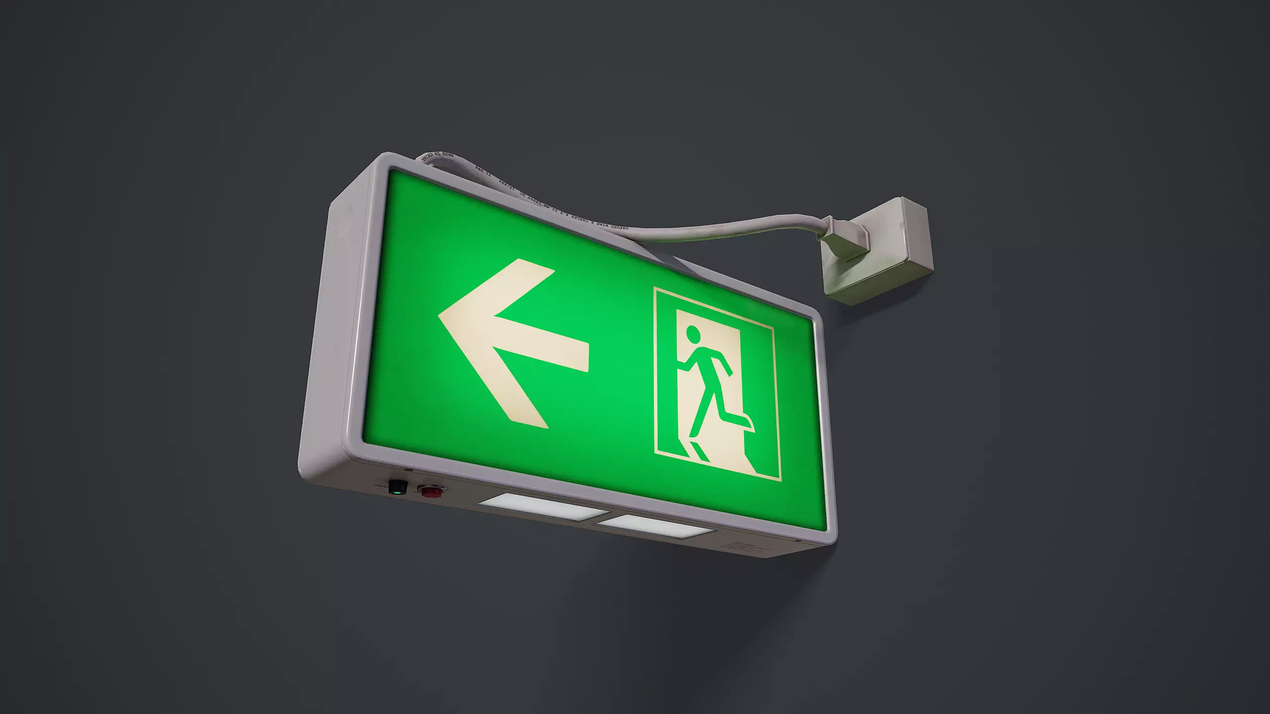 Emergency Exit Sign  Low-poly 3D model_0
