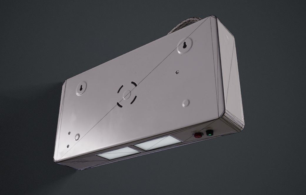 Emergency Exit Sign  Low-poly 3D model_15