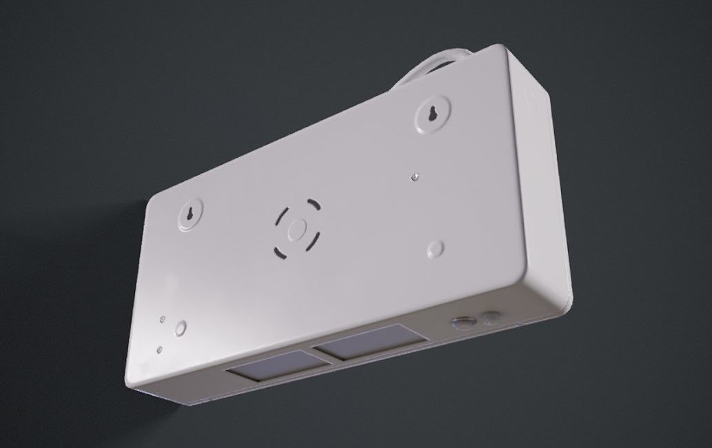 Emergency Exit Sign  Low-poly 3D model_17