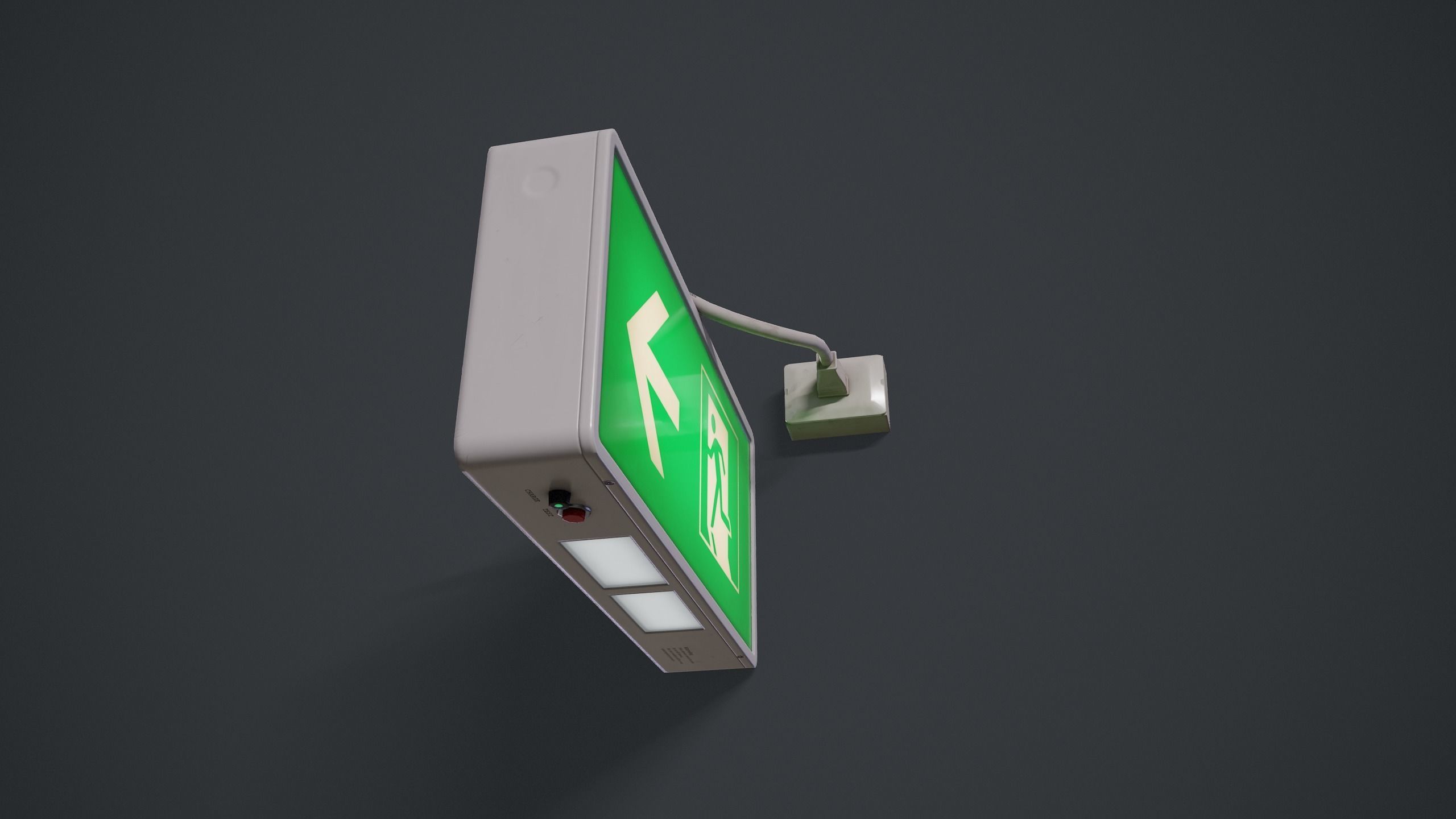 Emergency Exit Sign  Low-poly 3D model_9