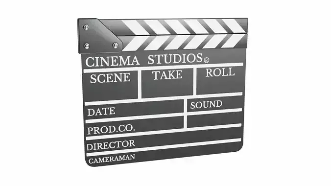 Clapperboard Low-poly 3D model