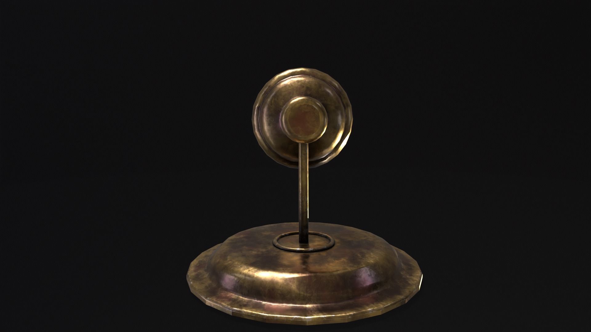 Brass Wall Candle Holder Low-poly 3D model_20