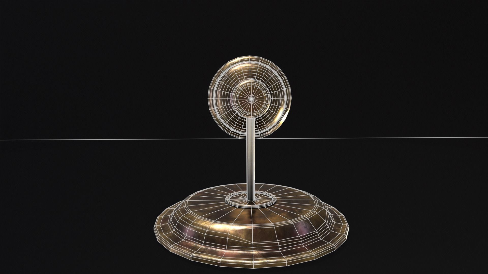 Brass Wall Candle Holder Low-poly 3D model_21