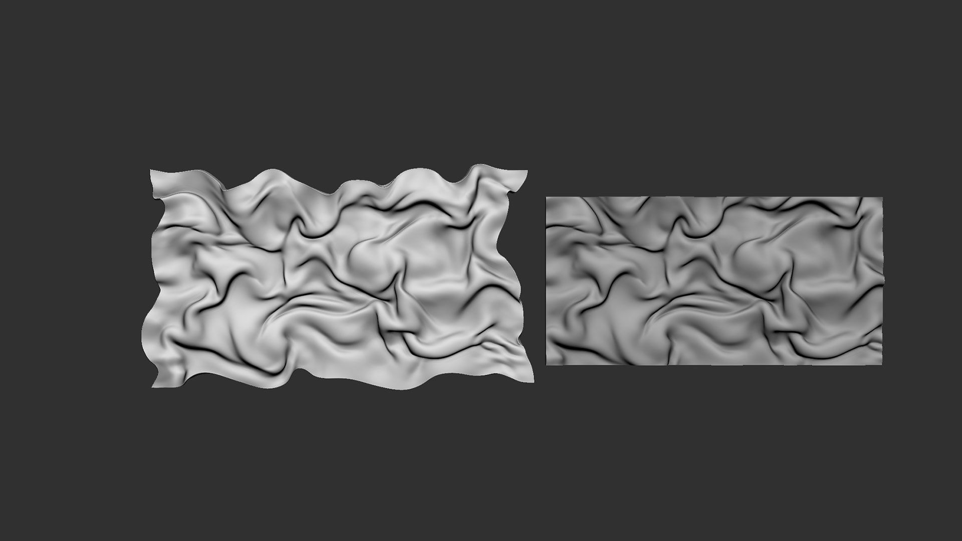 Drapery Wall Art Panel  for cnc carving 3D print model_12