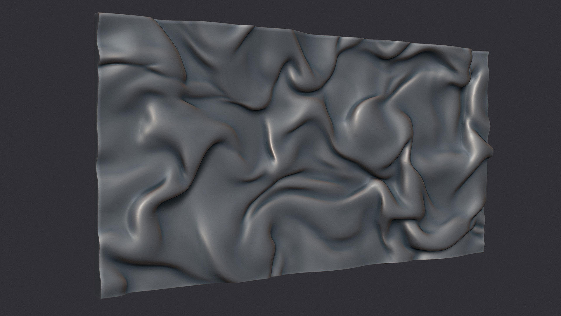 Drapery Wall Art Panel  for cnc carving 3D print model_10