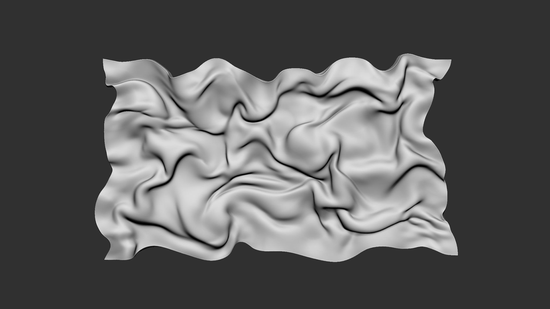 Drapery Wall Art Panel  for cnc carving 3D print model_13