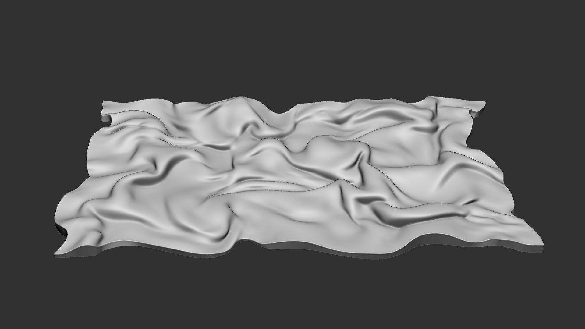 Drapery Wall Art Panel  for cnc carving 3D print model_14