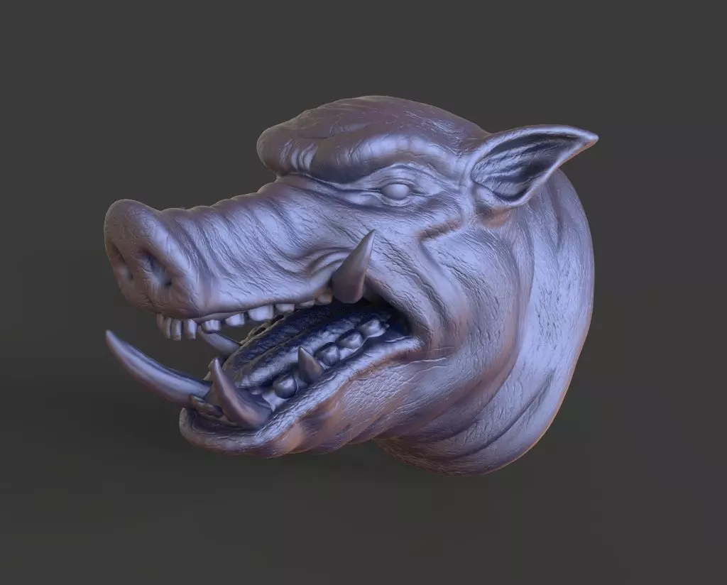 HEAD-Pig4 high poly sculpt 3D model 3D model_0