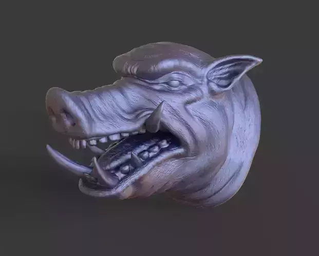 HEAD-Pig4 high poly sculpt 3D model