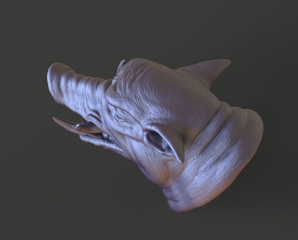 HEAD-Pig4 high poly sculpt 3D model 3D model_4