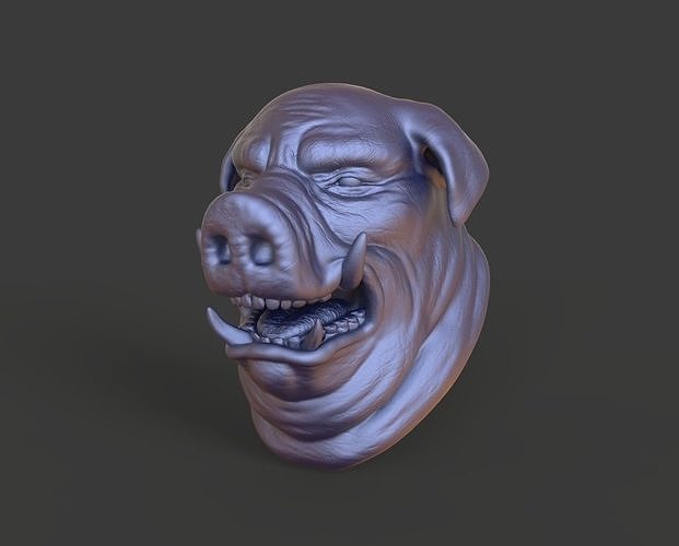 HEAD-Pig6  high poly sculpt 3D model 3D model