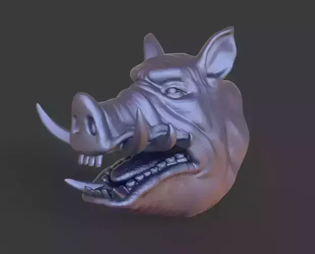 HEAD-Pig8  high poly sculpt 3D model