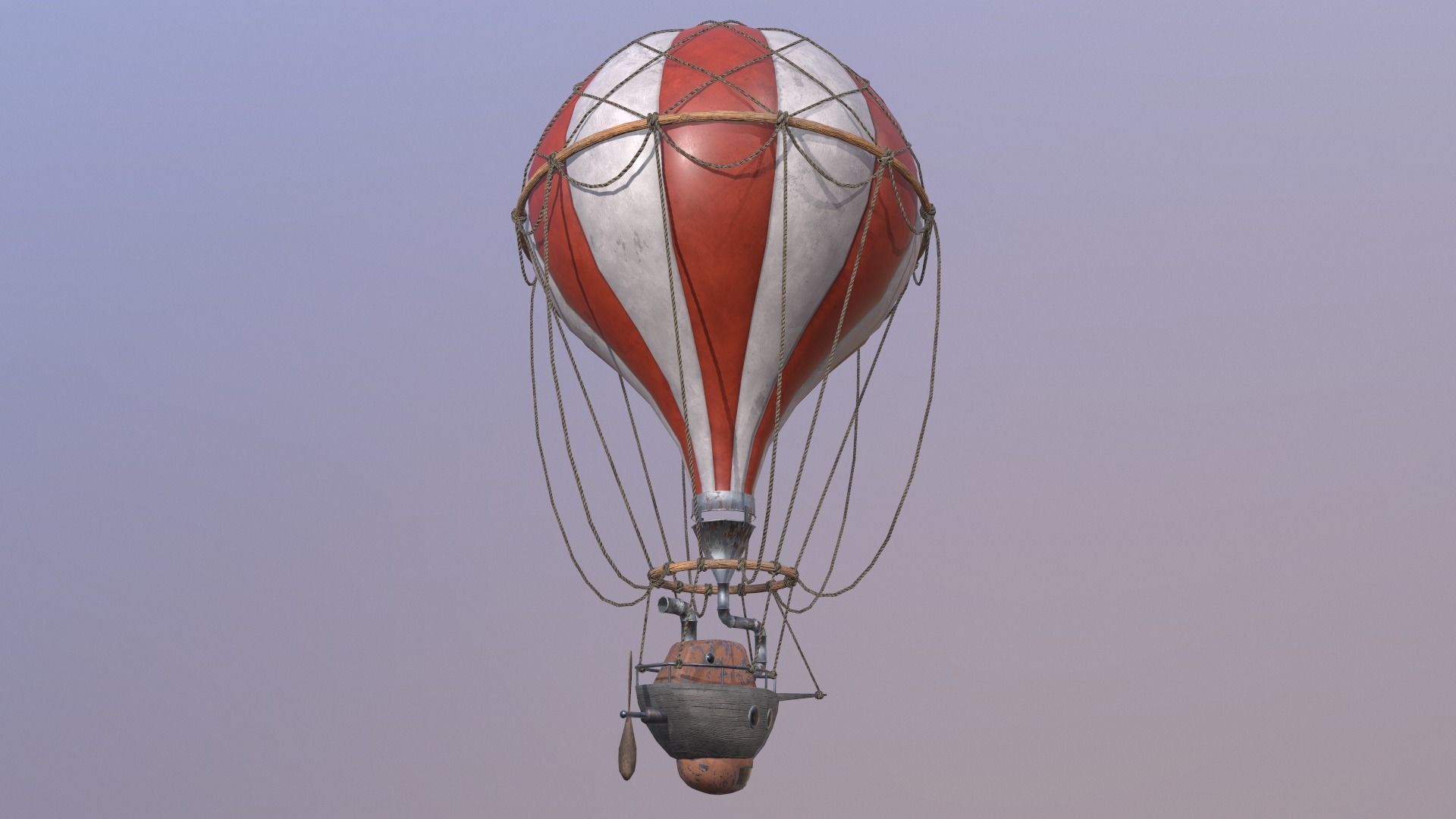 Air Balloon Low-poly 3D model_3