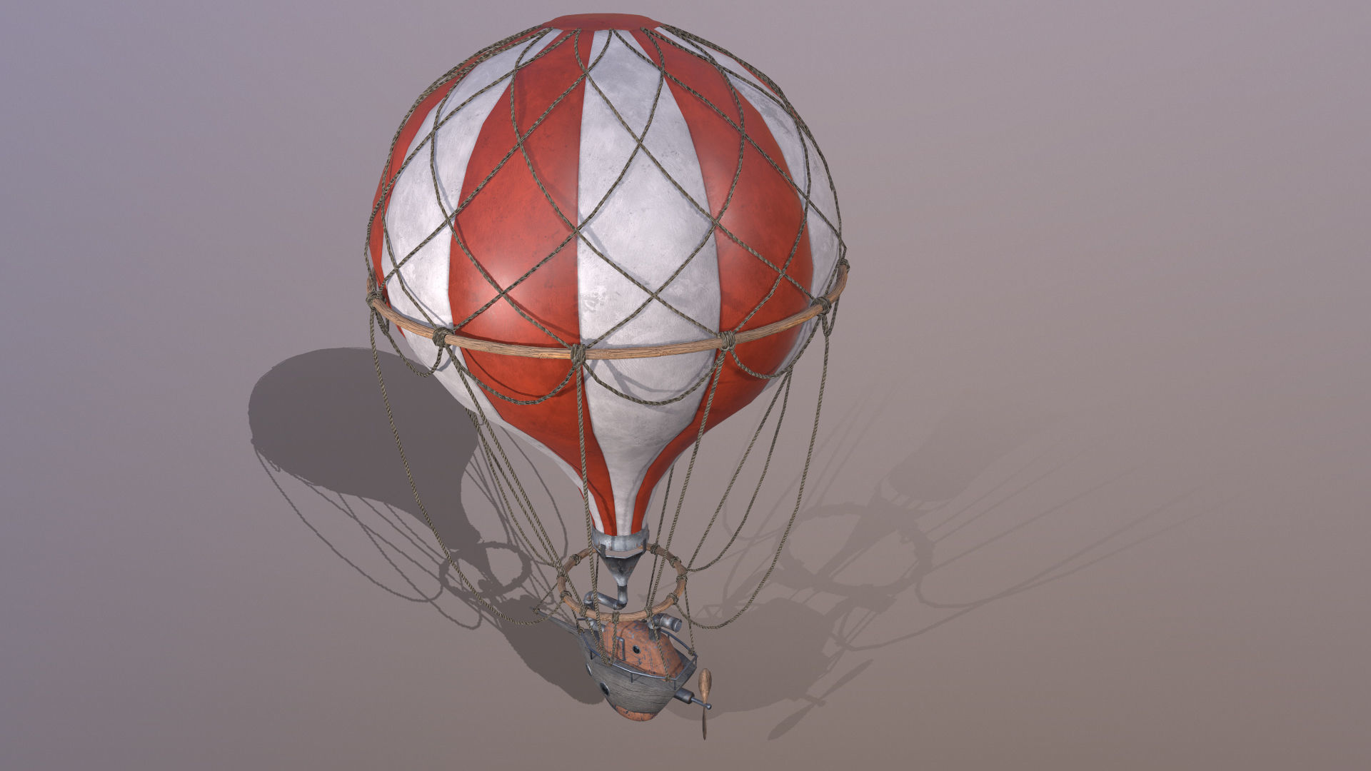 Air Balloon Low-poly 3D model_6